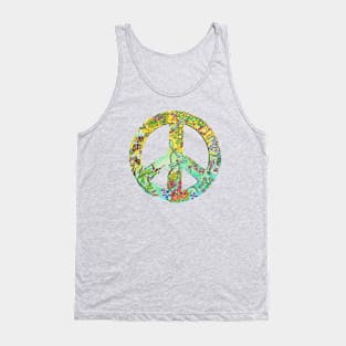 Watercolor Peace Sign Tank Top